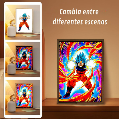 Cuadro Dragon Ball con luz Led