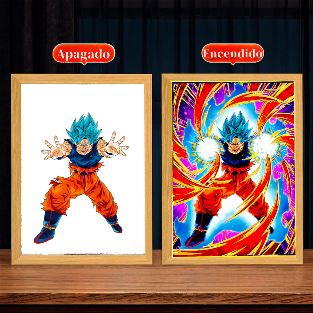 Cuadro Dragon Ball con luz Led